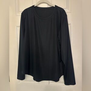 Baleaf Black Long-Sleeve Crewneck Athletic Top